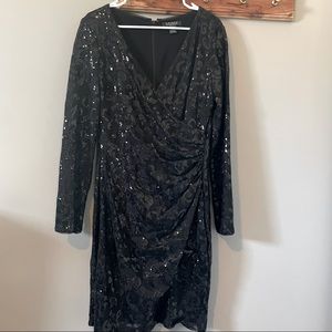 Ralph Lauren Sequin Black Cocktail Dress